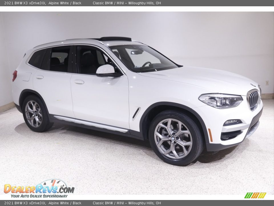 2021 BMW X3 xDrive30i Alpine White / Black Photo #1