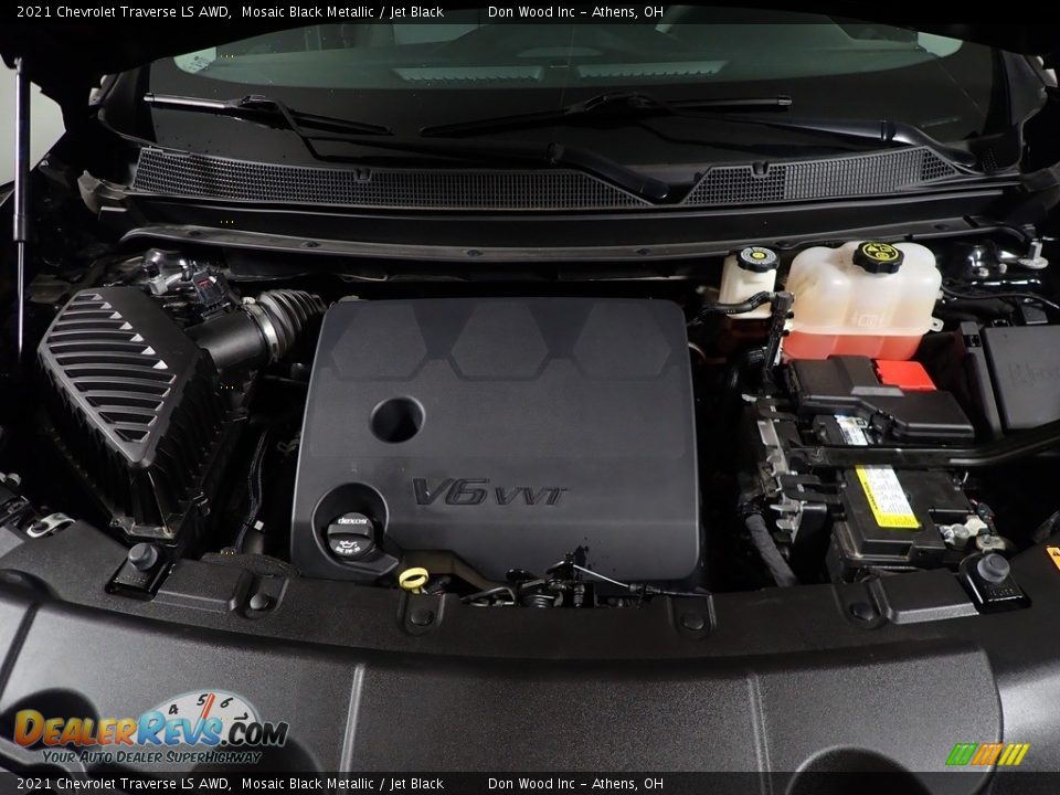 2021 Chevrolet Traverse LS AWD Mosaic Black Metallic / Jet Black Photo #7