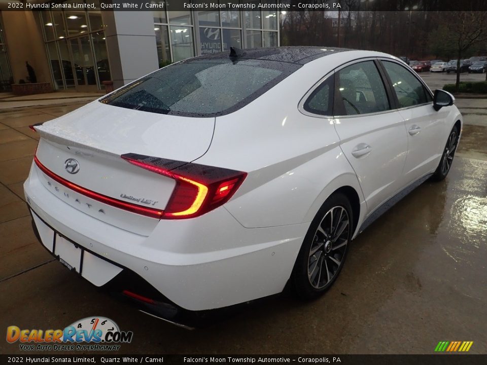 2022 Hyundai Sonata Limited Quartz White / Camel Photo #2