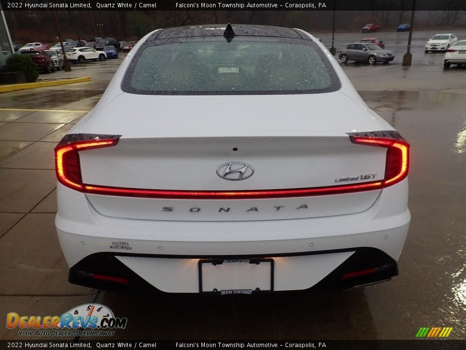 2022 Hyundai Sonata Limited Quartz White / Camel Photo #3