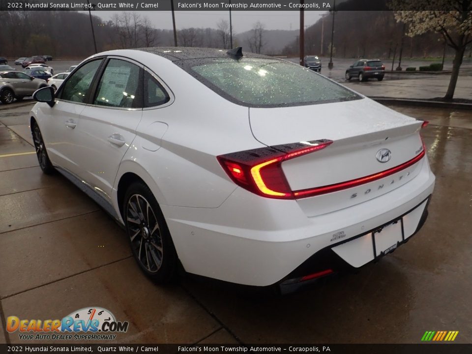 2022 Hyundai Sonata Limited Quartz White / Camel Photo #4