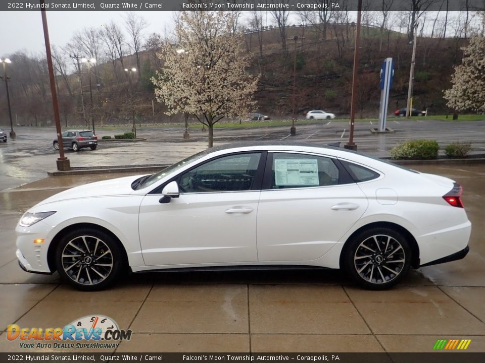 2022 Hyundai Sonata Limited Quartz White / Camel Photo #5