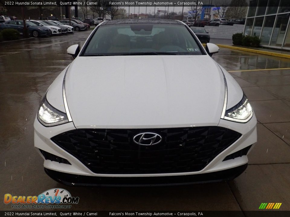 2022 Hyundai Sonata Limited Quartz White / Camel Photo #7