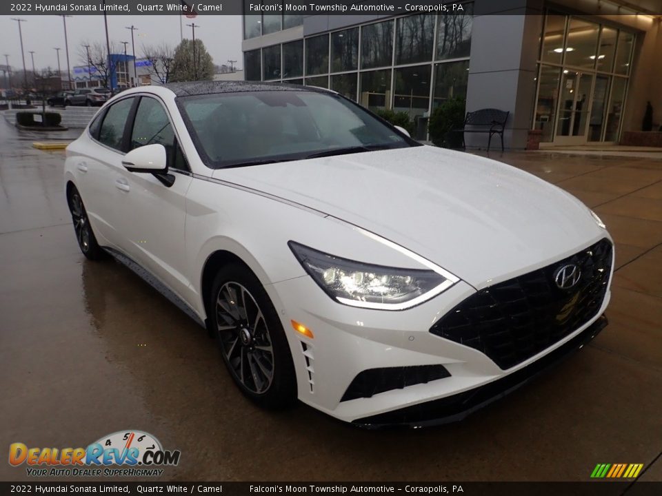 2022 Hyundai Sonata Limited Quartz White / Camel Photo #8