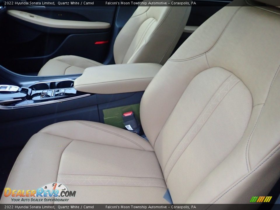 2022 Hyundai Sonata Limited Quartz White / Camel Photo #10