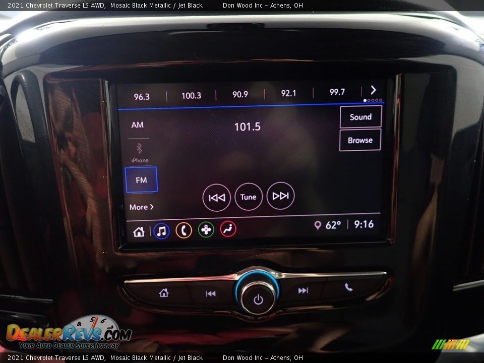 2021 Chevrolet Traverse LS AWD Mosaic Black Metallic / Jet Black Photo #26