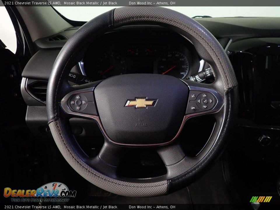 2021 Chevrolet Traverse LS AWD Mosaic Black Metallic / Jet Black Photo #27