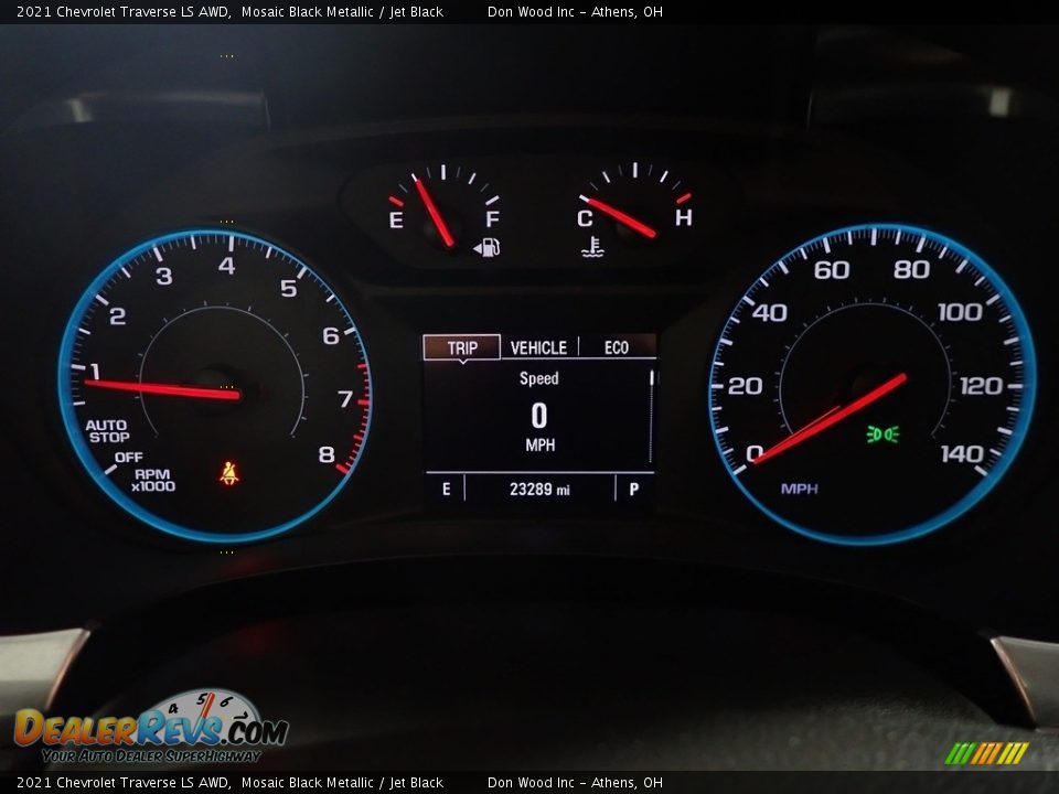 2021 Chevrolet Traverse LS AWD Mosaic Black Metallic / Jet Black Photo #28