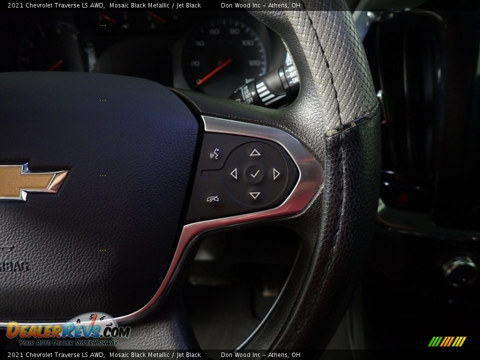 2021 Chevrolet Traverse LS AWD Mosaic Black Metallic / Jet Black Photo #30
