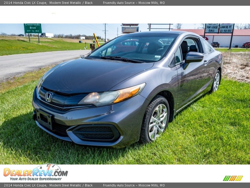 2014 Honda Civic LX Coupe Modern Steel Metallic / Black Photo #8