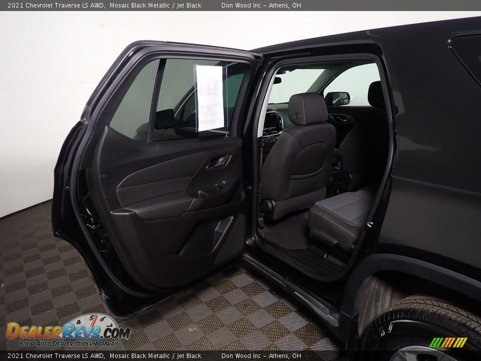 2021 Chevrolet Traverse LS AWD Mosaic Black Metallic / Jet Black Photo #34