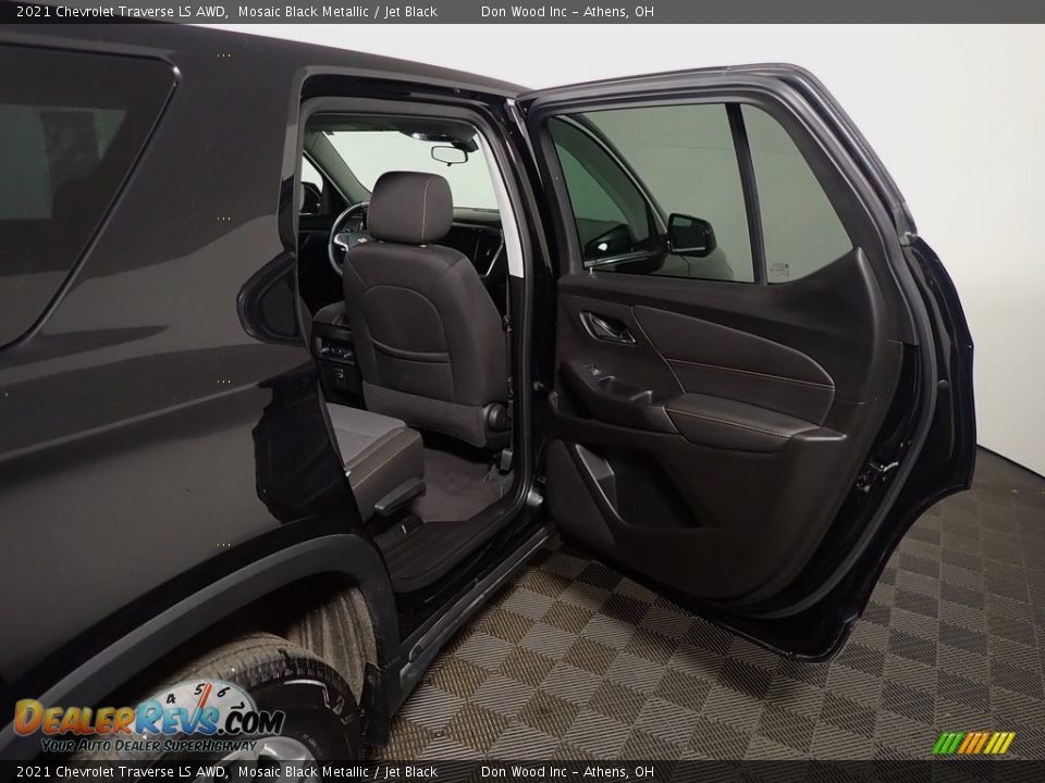 2021 Chevrolet Traverse LS AWD Mosaic Black Metallic / Jet Black Photo #36