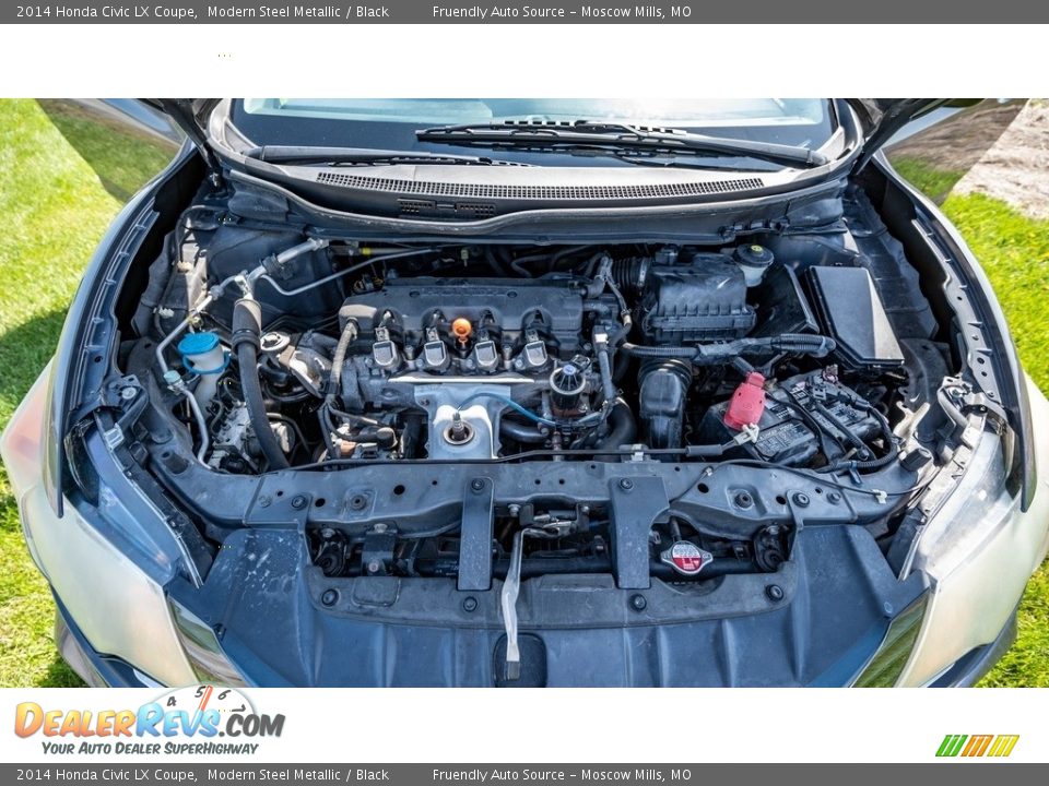2014 Honda Civic LX Coupe Modern Steel Metallic / Black Photo #16