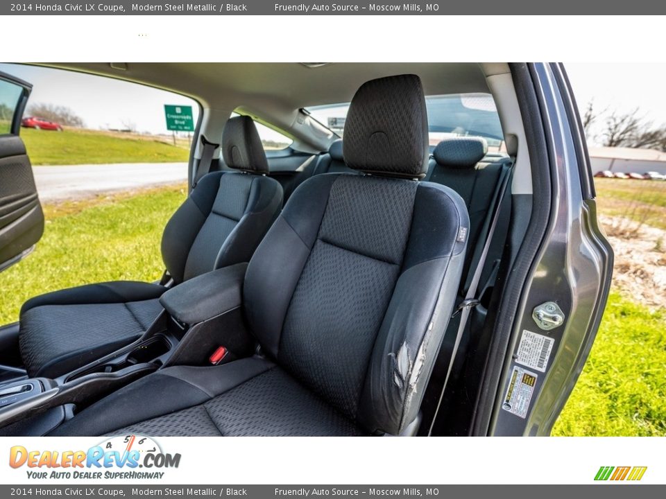 2014 Honda Civic LX Coupe Modern Steel Metallic / Black Photo #17