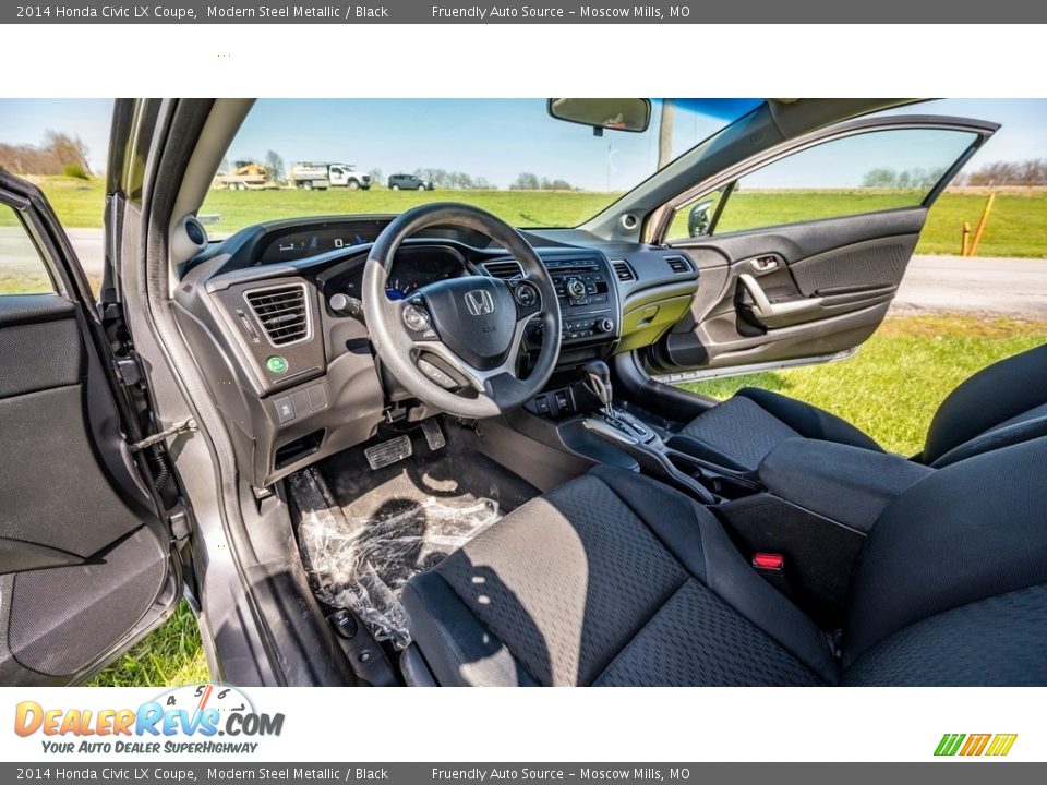 2014 Honda Civic LX Coupe Modern Steel Metallic / Black Photo #19