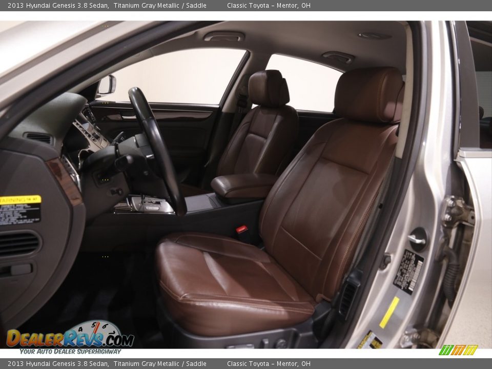 2013 Hyundai Genesis 3.8 Sedan Titanium Gray Metallic / Saddle Photo #5