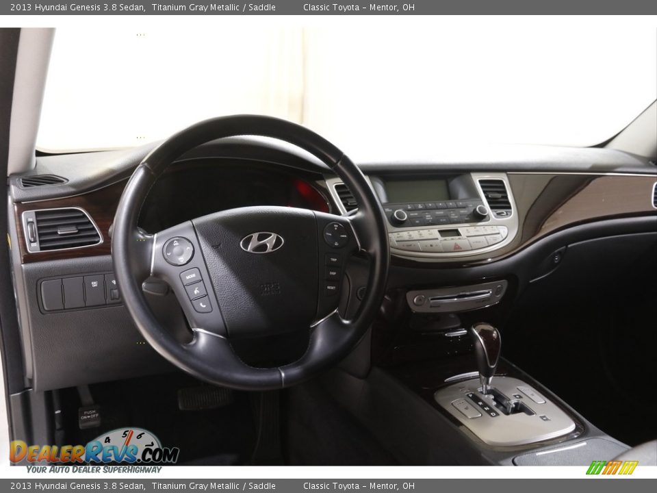 2013 Hyundai Genesis 3.8 Sedan Titanium Gray Metallic / Saddle Photo #6