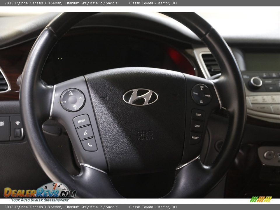 2013 Hyundai Genesis 3.8 Sedan Titanium Gray Metallic / Saddle Photo #7