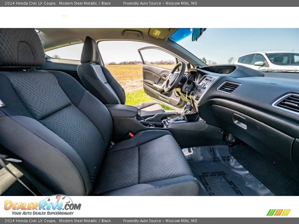2014 Honda Civic LX Coupe Modern Steel Metallic / Black Photo #25
