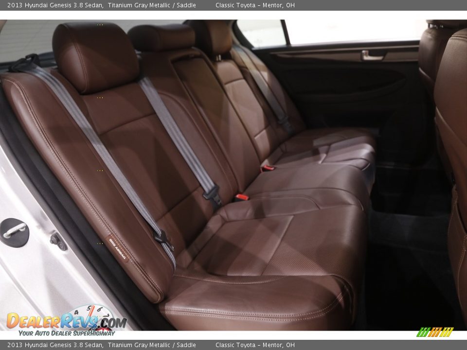 2013 Hyundai Genesis 3.8 Sedan Titanium Gray Metallic / Saddle Photo #16