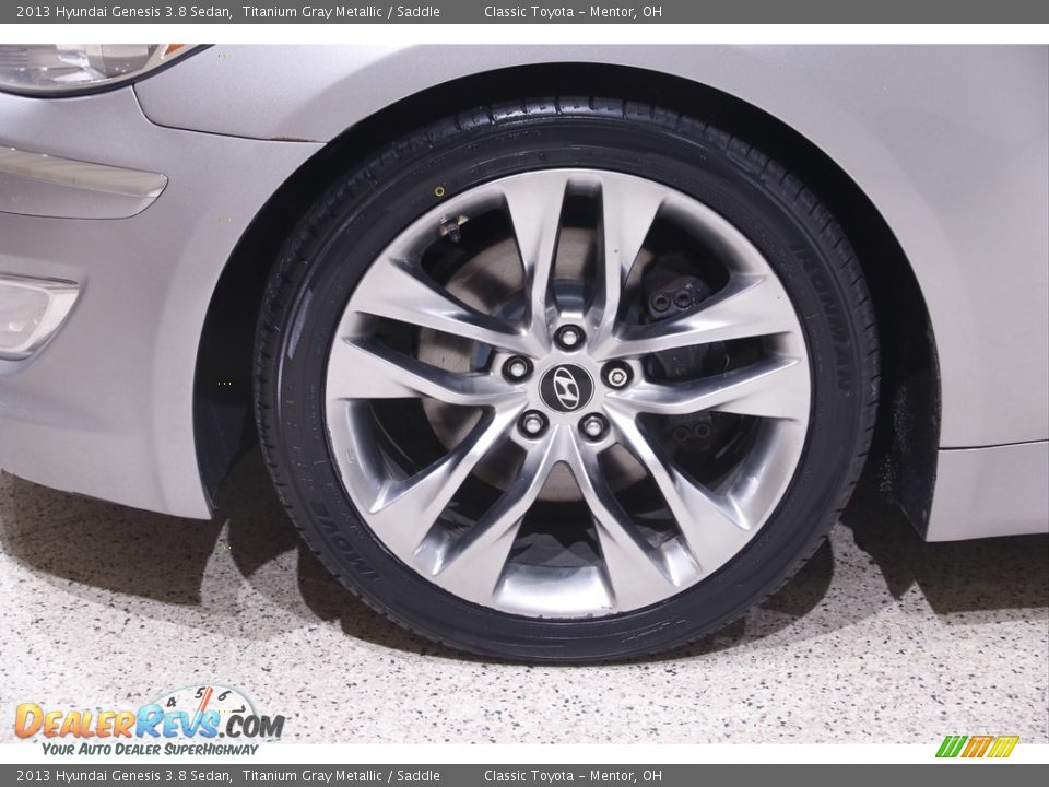 2013 Hyundai Genesis 3.8 Sedan Titanium Gray Metallic / Saddle Photo #20