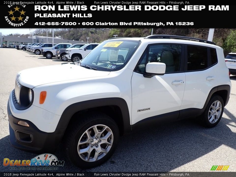 2018 Jeep Renegade Latitude 4x4 Alpine White / Black Photo #1