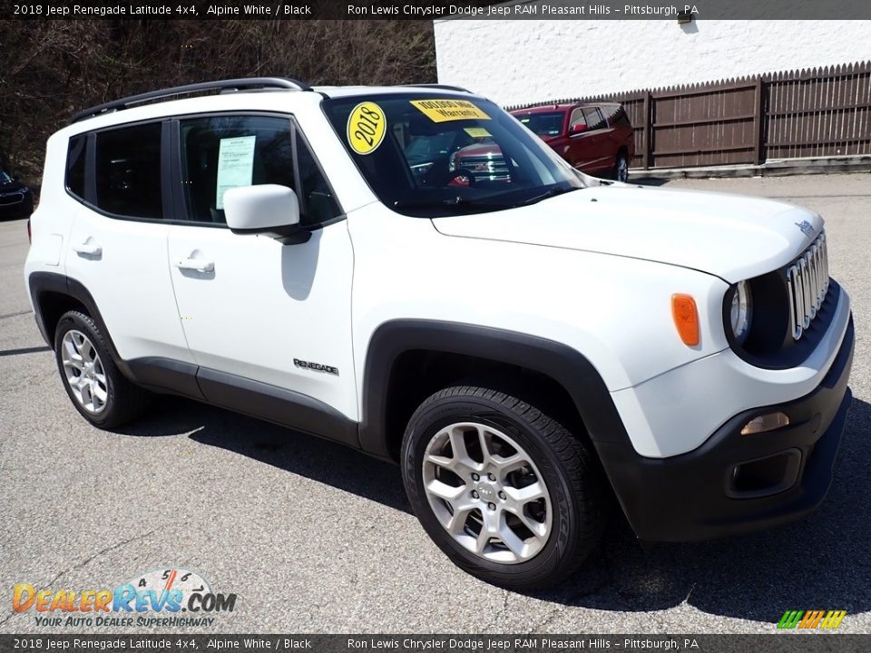 2018 Jeep Renegade Latitude 4x4 Alpine White / Black Photo #8