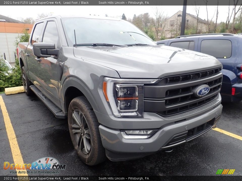 2021 Ford F150 Lariat SuperCrew 4x4 Lead Foot / Black Photo #4