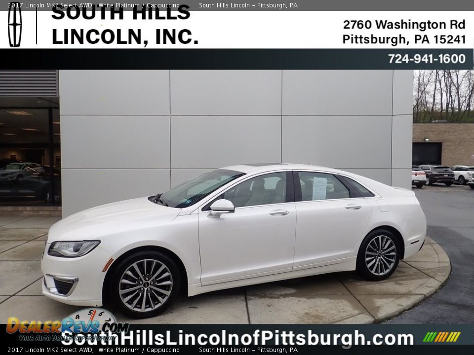 2017 Lincoln MKZ Select AWD White Platinum / Cappuccino Photo #1