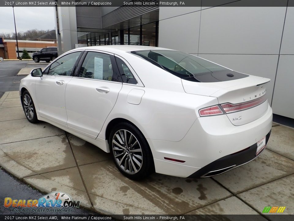 2017 Lincoln MKZ Select AWD White Platinum / Cappuccino Photo #3