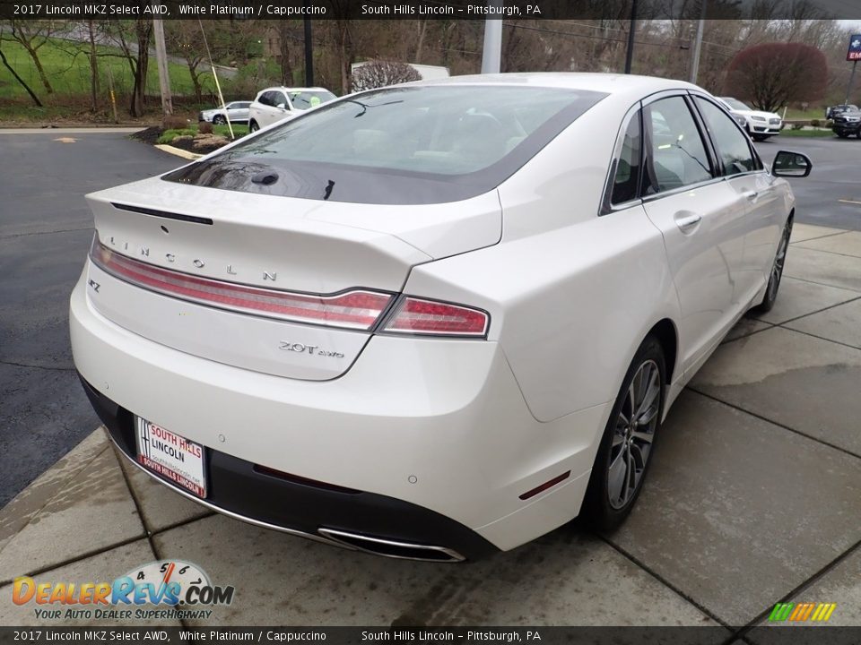 2017 Lincoln MKZ Select AWD White Platinum / Cappuccino Photo #6