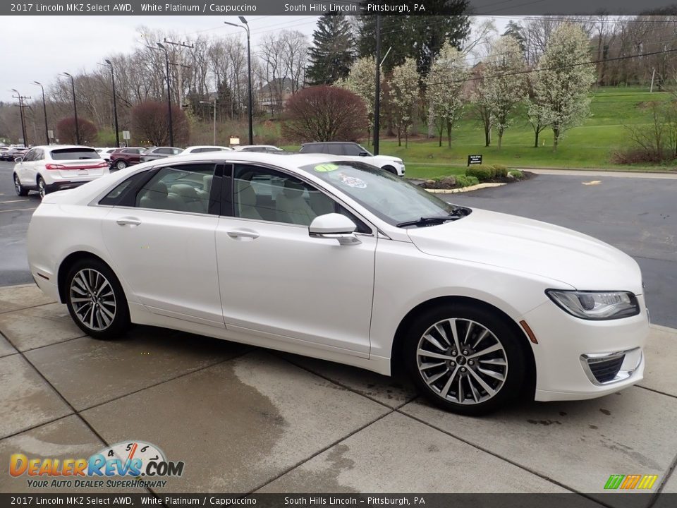 2017 Lincoln MKZ Select AWD White Platinum / Cappuccino Photo #7