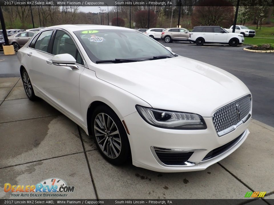 2017 Lincoln MKZ Select AWD White Platinum / Cappuccino Photo #8