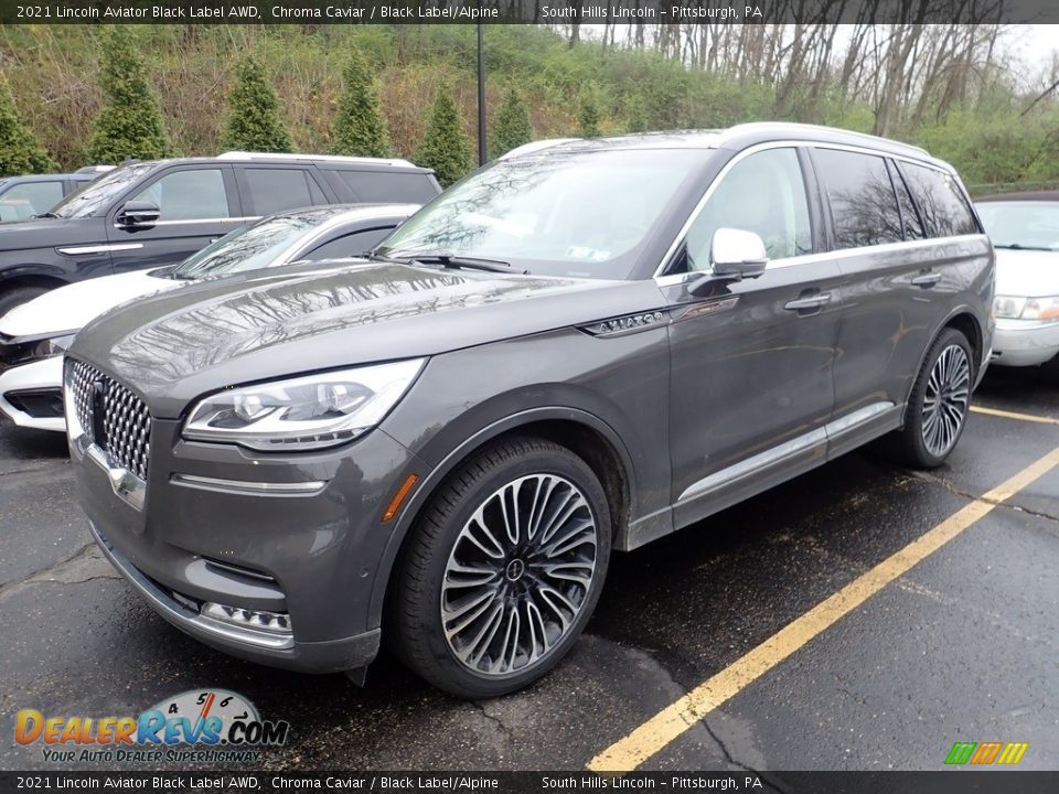 Front 3/4 View of 2021 Lincoln Aviator Black Label AWD Photo #1
