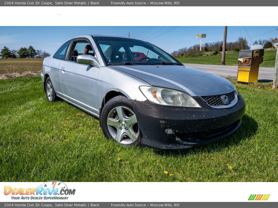 2004 Honda Civic EX Coupe Satin Silver Metallic / Black Photo #1