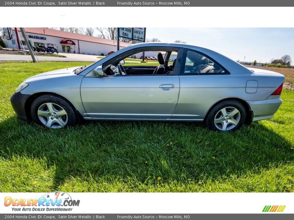 2004 Honda Civic EX Coupe Satin Silver Metallic / Black Photo #7