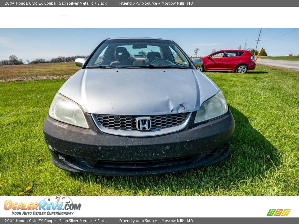 2004 Honda Civic EX Coupe Satin Silver Metallic / Black Photo #9