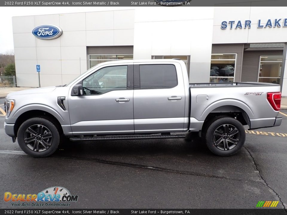 2022 Ford F150 XLT SuperCrew 4x4 Iconic Silver Metallic / Black Photo #2