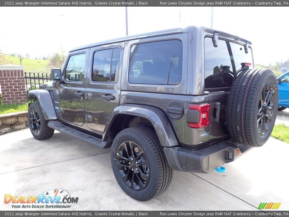 2022 Jeep Wrangler Unlimited Sahara 4XE Hybrid Granite Crystal Metallic / Black Photo #3