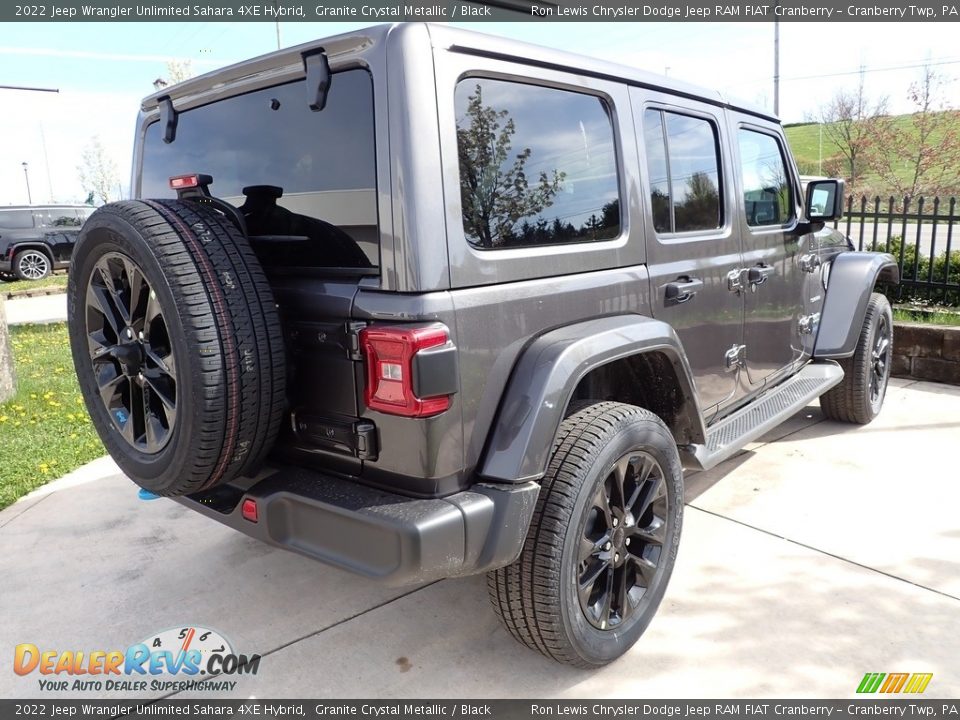 2022 Jeep Wrangler Unlimited Sahara 4XE Hybrid Granite Crystal Metallic / Black Photo #5