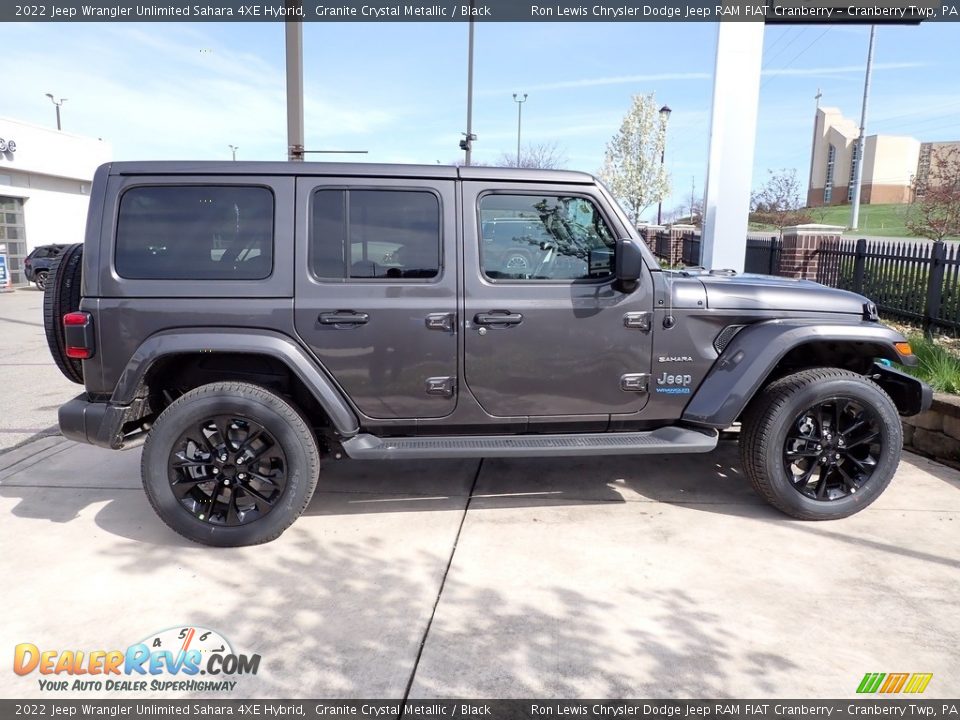 2022 Jeep Wrangler Unlimited Sahara 4XE Hybrid Granite Crystal Metallic / Black Photo #6