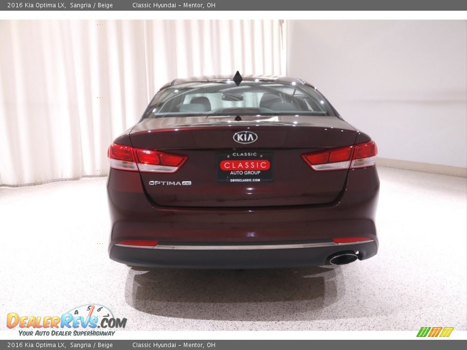 2016 Kia Optima LX Sangria / Beige Photo #16