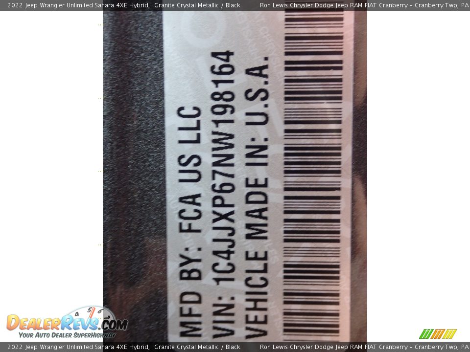 2022 Jeep Wrangler Unlimited Sahara 4XE Hybrid Granite Crystal Metallic / Black Photo #20