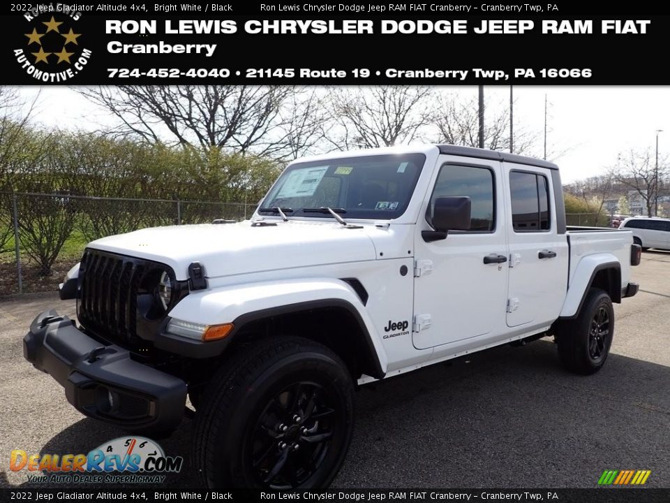 2022 Jeep Gladiator Altitude 4x4 Bright White / Black Photo #1