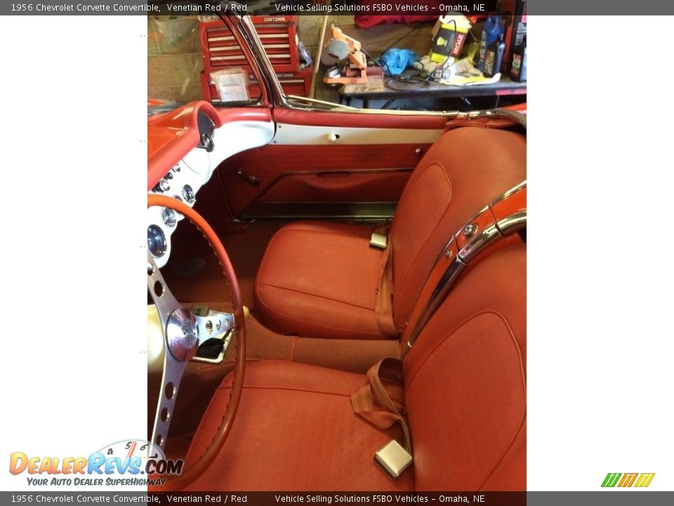 1956 Chevrolet Corvette Convertible Venetian Red / Red Photo #3