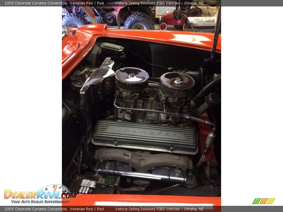 1956 Chevrolet Corvette Convertible Venetian Red / Red Photo #7