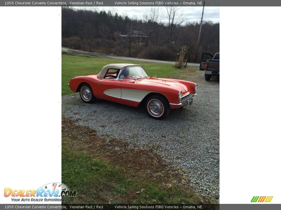 1956 Chevrolet Corvette Convertible Venetian Red / Red Photo #9