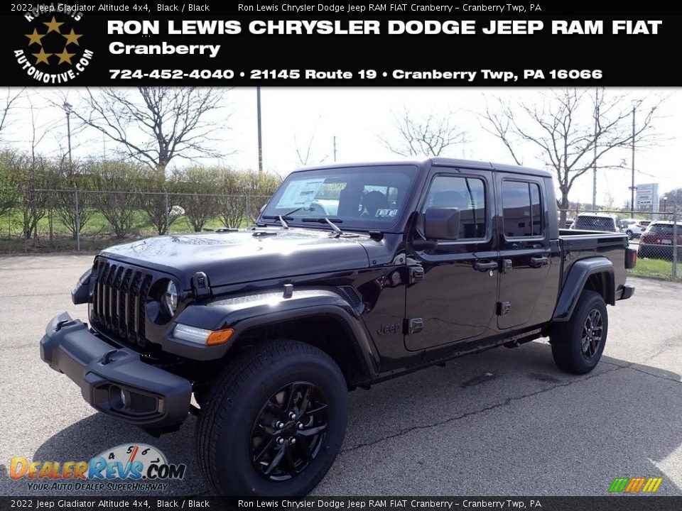 2022 Jeep Gladiator Altitude 4x4 Black / Black Photo #1