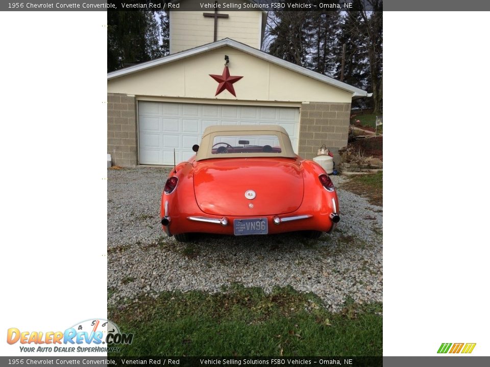 1956 Chevrolet Corvette Convertible Venetian Red / Red Photo #10