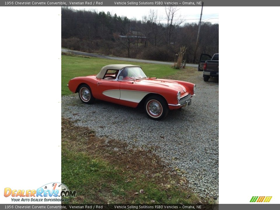 1956 Chevrolet Corvette Convertible Venetian Red / Red Photo #11